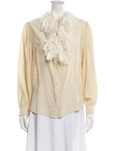 Pre-owned Gucci 2019 Silk Blouse In Neutrals
