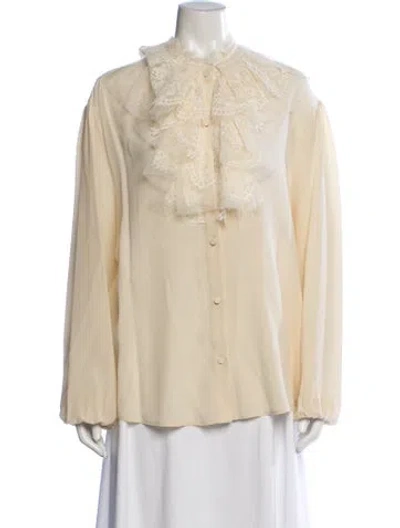 Pre-owned Gucci 2019 Silk Blouse In Neutrals