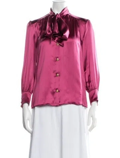 Pre-owned Gucci 2019 Silk Blouse In Pink