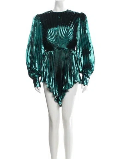 Pre-owned Gucci 2019 Silk Bodysuit In Green
