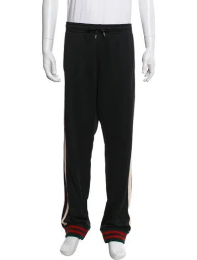 Pre-owned Gucci 2019 Web Accent Lounge Bottoms In Black
