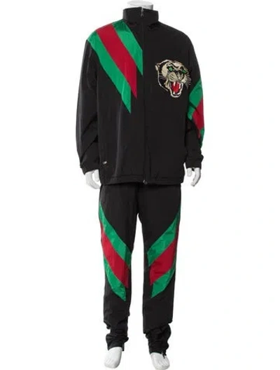 Pre-owned Gucci 2019 Web Accent Lounge Set In Black