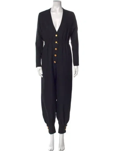 Pre-owned Gucci 2019 Wool Jumpsuit In Black