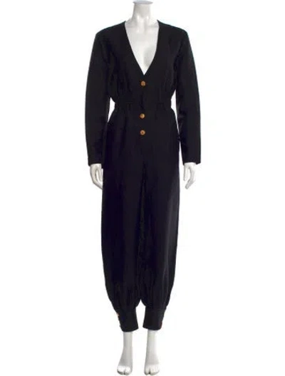 Pre-owned Gucci 2019 Wool Jumpsuit In Black