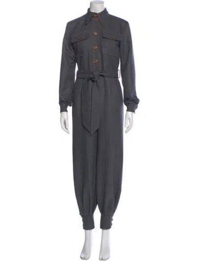 Pre-owned Gucci 2019 Wool Jumpsuit W/ Tags In Gray