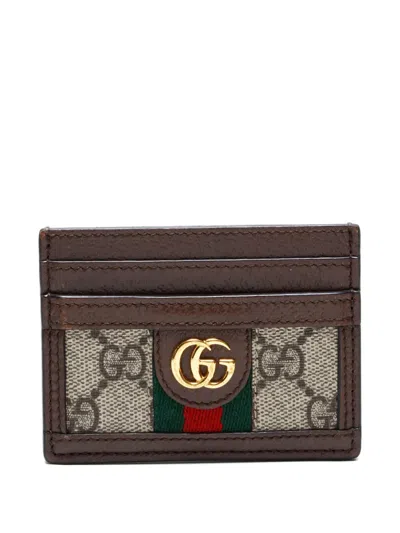 Pre-owned Gucci 2020-2025 Ophedia Cardholder In Brown