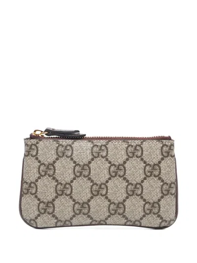 Pre-owned Gucci 2020-2025 Ophidia Key Case In Neutrals