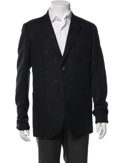 Pre-owned Gucci 2020 Bee Accent Blazer In Blue