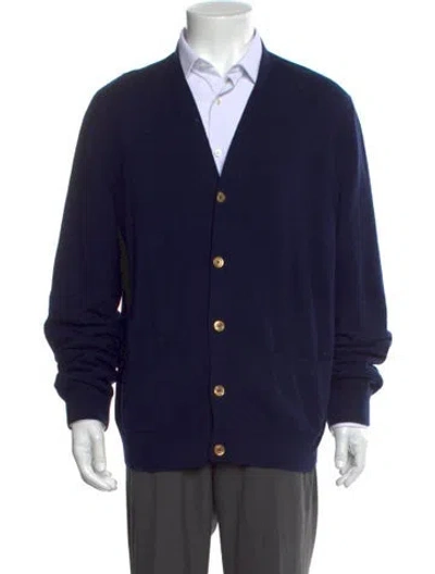Pre-owned Gucci 2020 Cashmere Cardigan In Blue