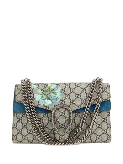 Pre-owned Gucci 2020's Dionysus Floral-print Shoulder Bag In Neutral
