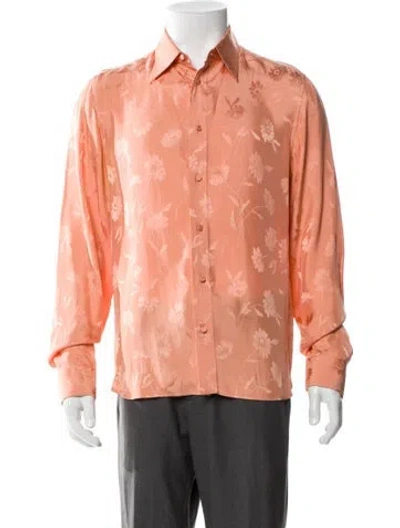 Pre-owned Gucci 2020 Floral Print Shirt In Orange