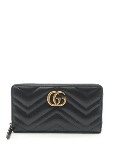 Pre-owned Gucci 2020 Gg Marmont Wallet In 黑色