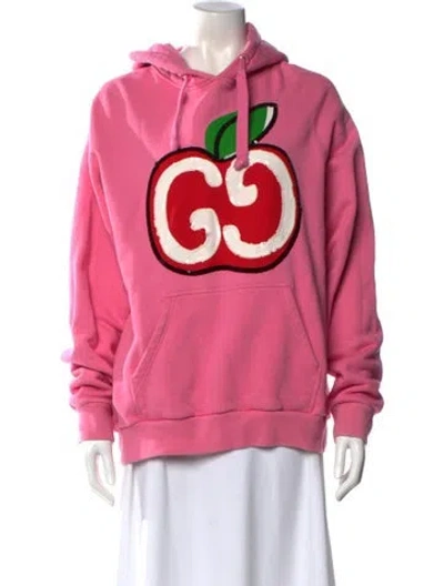 Pre-owned Gucci 2020 Graphic Print Crew Neck Sweatshirt Hoodie In Pink