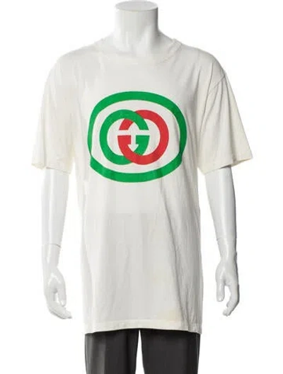 Pre-owned Gucci 2020 Interlocking G Logo T-shirt In White