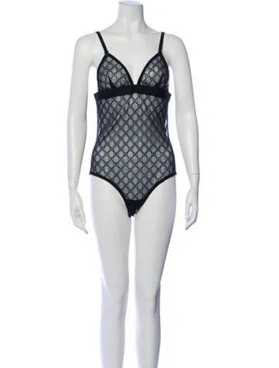 Pre-owned Gucci 2020 Lace Lounge Set W/ Tags In Black