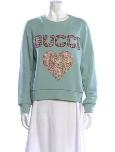 Pre-owned Gucci 2020 Liberty Of London Sweatshirt In Blue