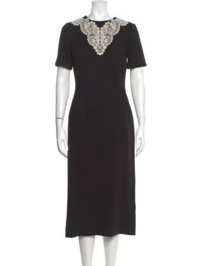 Pre-owned Gucci 2020 Midi Length Dress In Black