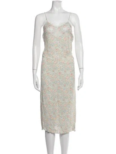Pre-owned Gucci 2020 Midi Length Dress In Green/orange/purple