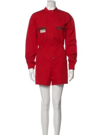 Pre-owned Gucci 2020 Mock Neck Romper In Red