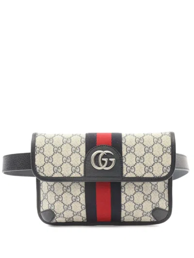 Pre-owned Gucci 2020 Ophidia Belt Bag In Neutrals