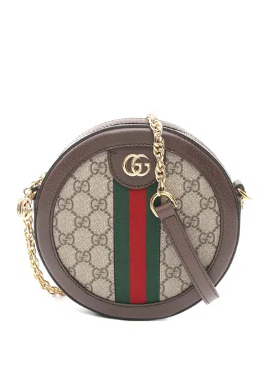 Pre-owned Gucci 2020 Ophidia Mini Gg Supreme Bag In Brown