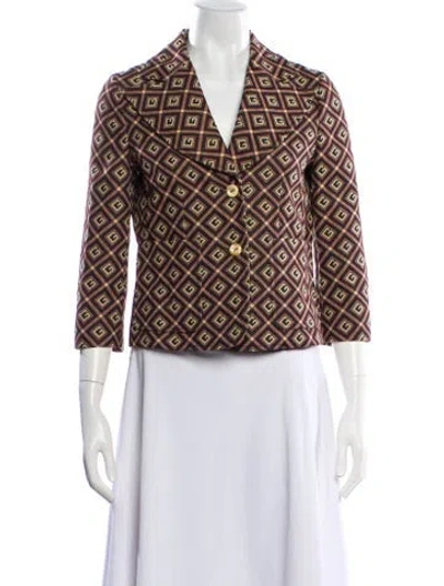 Pre-owned Gucci 2020 Printed Blazer In Neutral