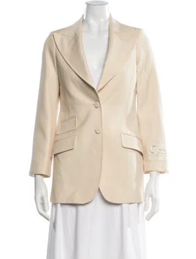 Pre-owned Gucci 2020 Silk Blazer In Neutral