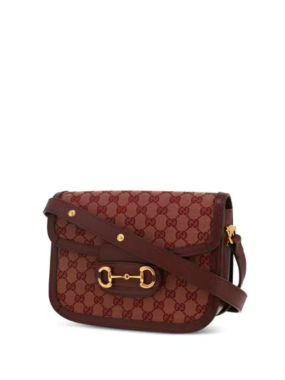 Pre-owned Gucci 2020 Small 1955 Horsebit Shoulder Bag In Red