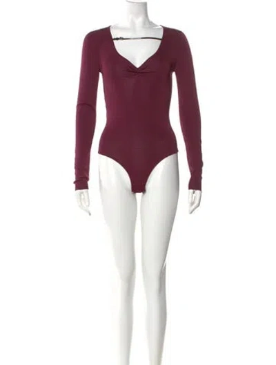 Pre-owned Gucci 2020 V-neck Bodysuit In Purple