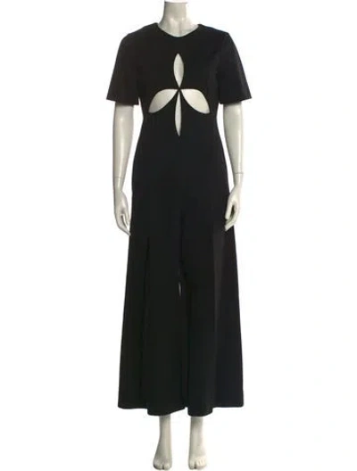 Pre-owned Gucci 2020 V-neck Jumpsuit In Black