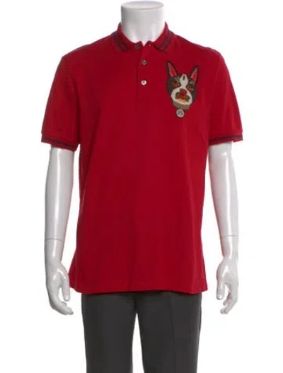 Pre-owned Gucci 2020 Web Accent Polo Shirt In Red