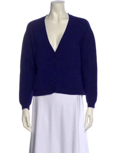 Pre-owned Gucci 2020 Wool Cardigan Sweater In Blue