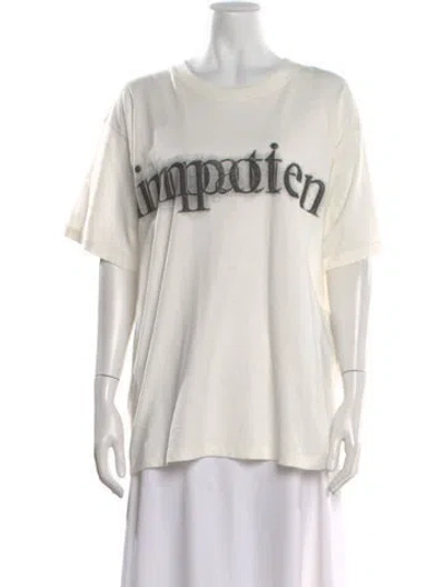 Pre-owned Gucci 2020 X Richard Hell 'impatient/impotent' T-shirt W/ Tags In White