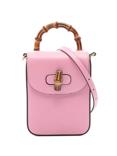Pre-owned Gucci 2020s Bamboo Handbag In Pink
