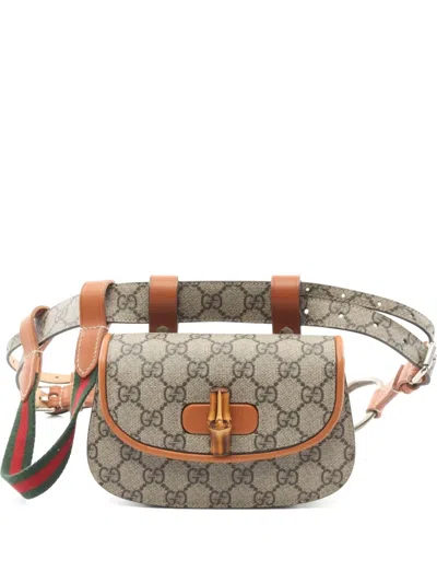 Pre-owned Gucci 2020s Bomboo Belt Bag In Neutrals
