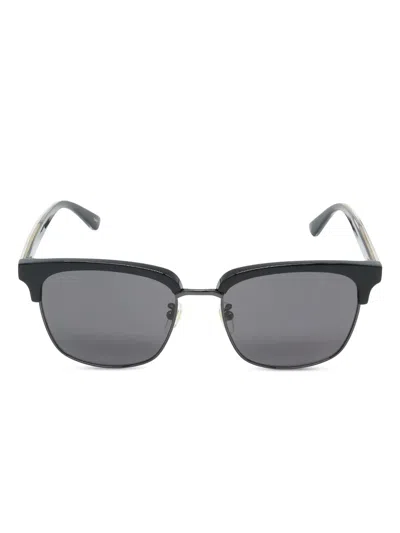 Pre-owned Gucci 2020s Browline Sunglasses In Black