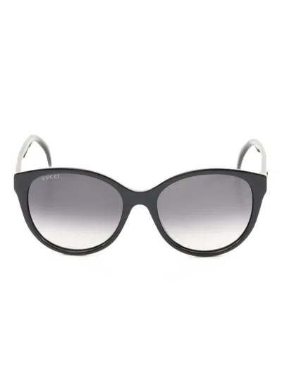 Pre-owned Gucci 2020s Cat-eye Sunglasses In Black
