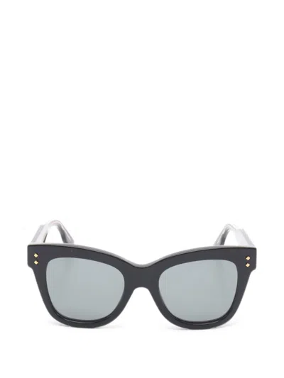 Pre-owned Gucci 2020s Cat-eye Sunglasses In Black