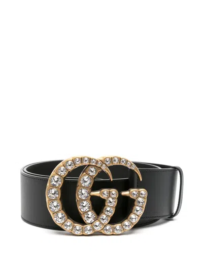 Pre-owned Gucci 2020s Double G Belt In Black