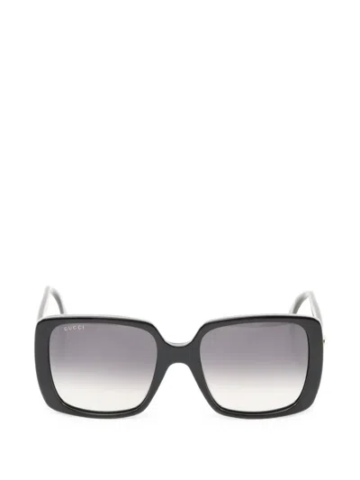 Pre-owned Gucci 2020s Double G Square Sunglasses In Black