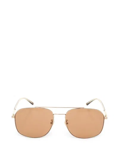 Pre-owned Gucci 2020s Double-bridge Sunglasses In Gold