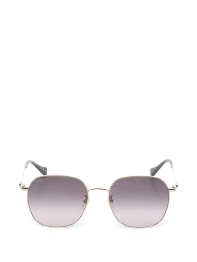 Pre-owned Gucci 2020s Geometric Sunglasses In Gold