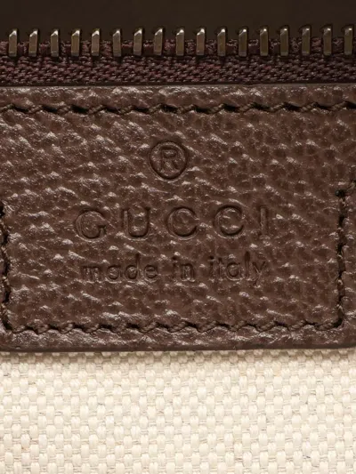 Pre-owned Gucci 2020s Gg Canvas Web-stripe Cross Body Bag In Neutrals