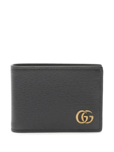 Pre-owned Gucci 2020s Gg Marmont Wallet In Black