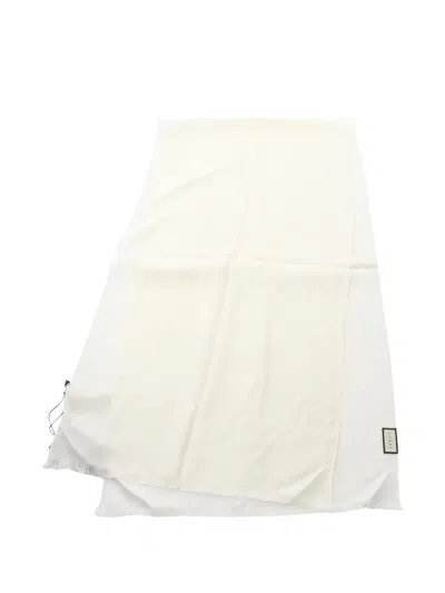 Pre-owned Gucci 2020s Gg-pattern Scarf In Neutral