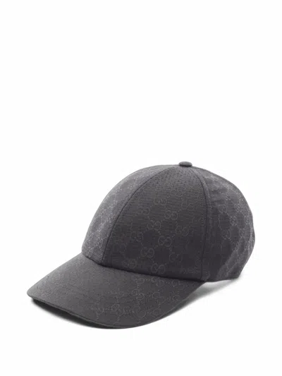 Pre-owned Gucci 2020s Gg Ripstop Baseball Cap In Black