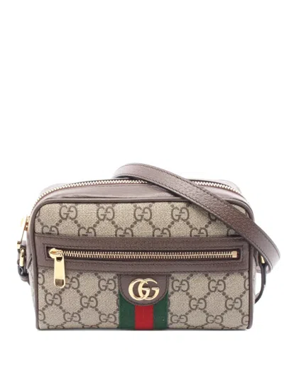 Pre-owned Gucci 2020s Gg Supreme Mini Shoulder Bag In Neutral