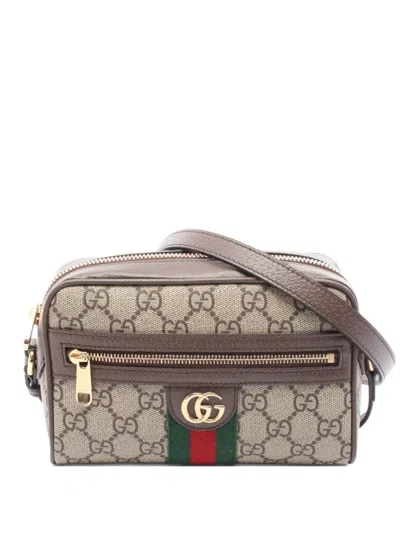Pre-owned Gucci 2020s Gg Supreme Mini Shoulder Bag In Neutral