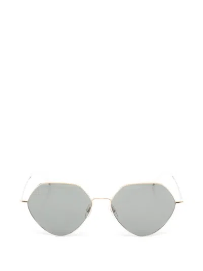 Pre-owned Gucci 2020s Gg1182s Geometric Sunglasses In Gold