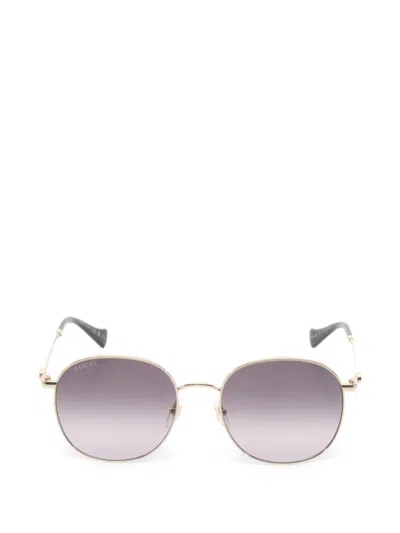 Pre-owned Gucci 2020s Interlocking G Round Sunglasses In Gold